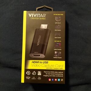 Vivitar HDMI to USB Video Capture Card - Black & Yellow Packaging